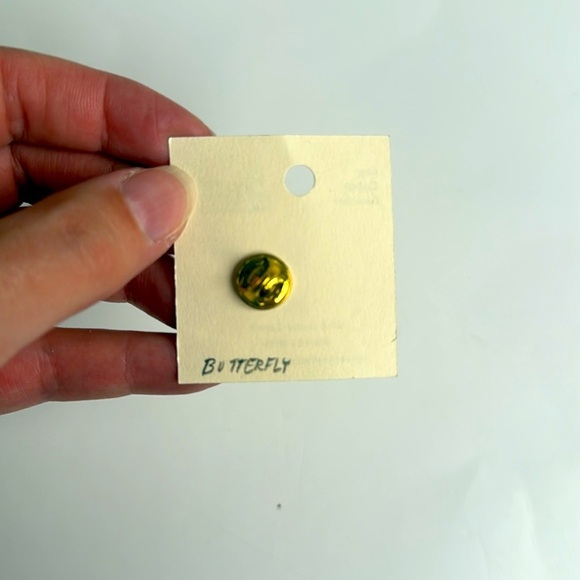 NWT Handmade Log Cabin Leather Orange and Black Monarch Butterfly pin brooch - Picture 3 of 4